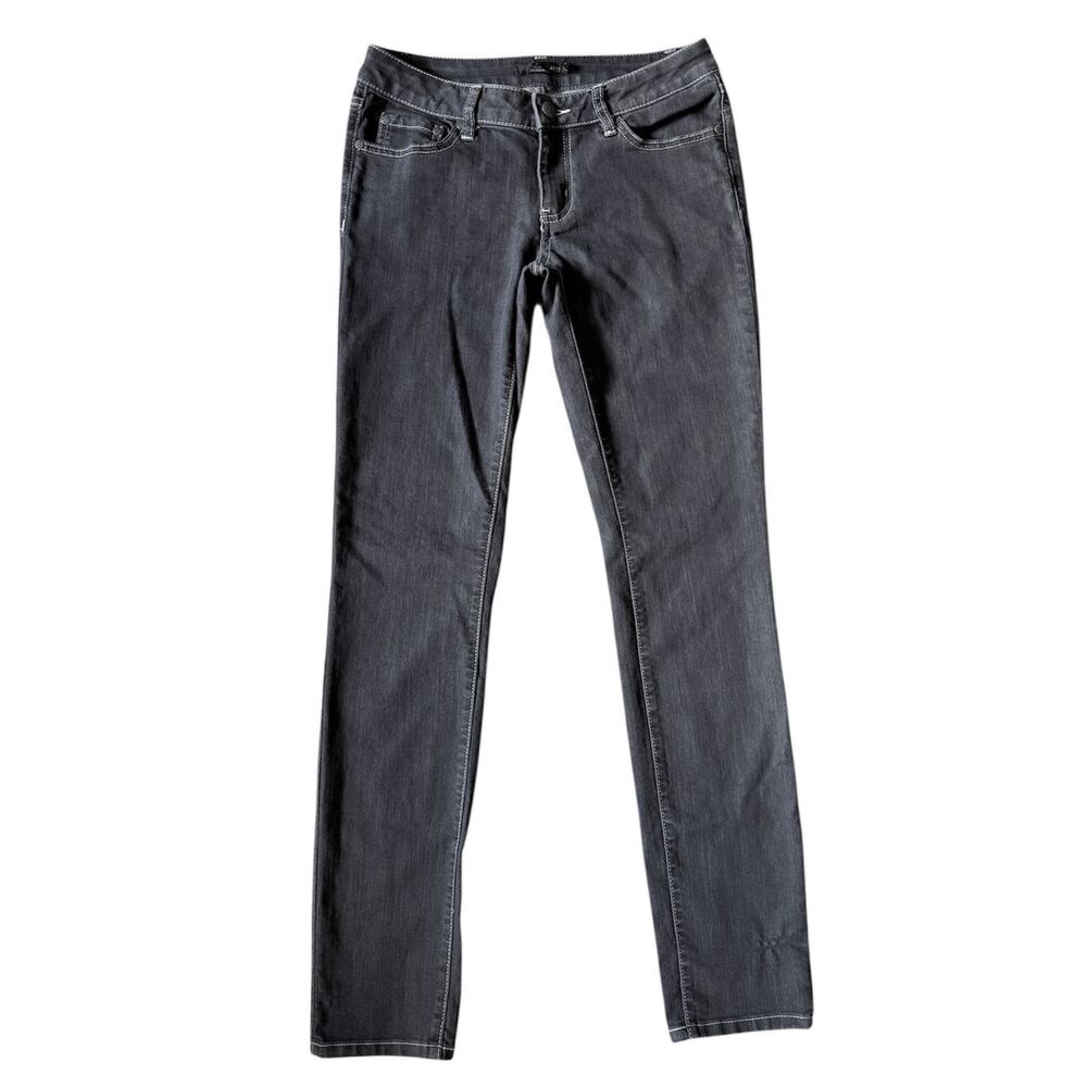 Prana Womens Kara Jeans Skinny Low Rise Denim Dark Gray Gorpcore Outdoors